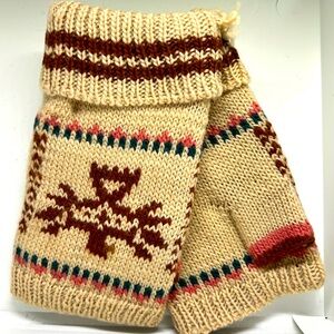 NWT French Knot Wool Fingerless Mittens in Eagle